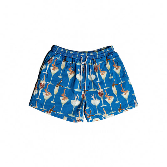 Blue Liquid Ladies Shorts