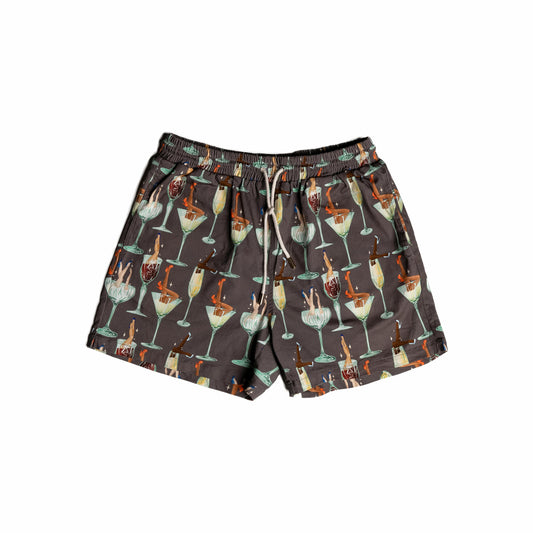 Grey Liquid Ladies Shorts